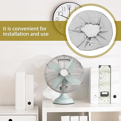 Miniatura 4 de Hemoton 3 fundas de seguridad para ventiladores eléctricos, cubierta redonda de protección contra el polvo, cubierta de protección de seguridad del