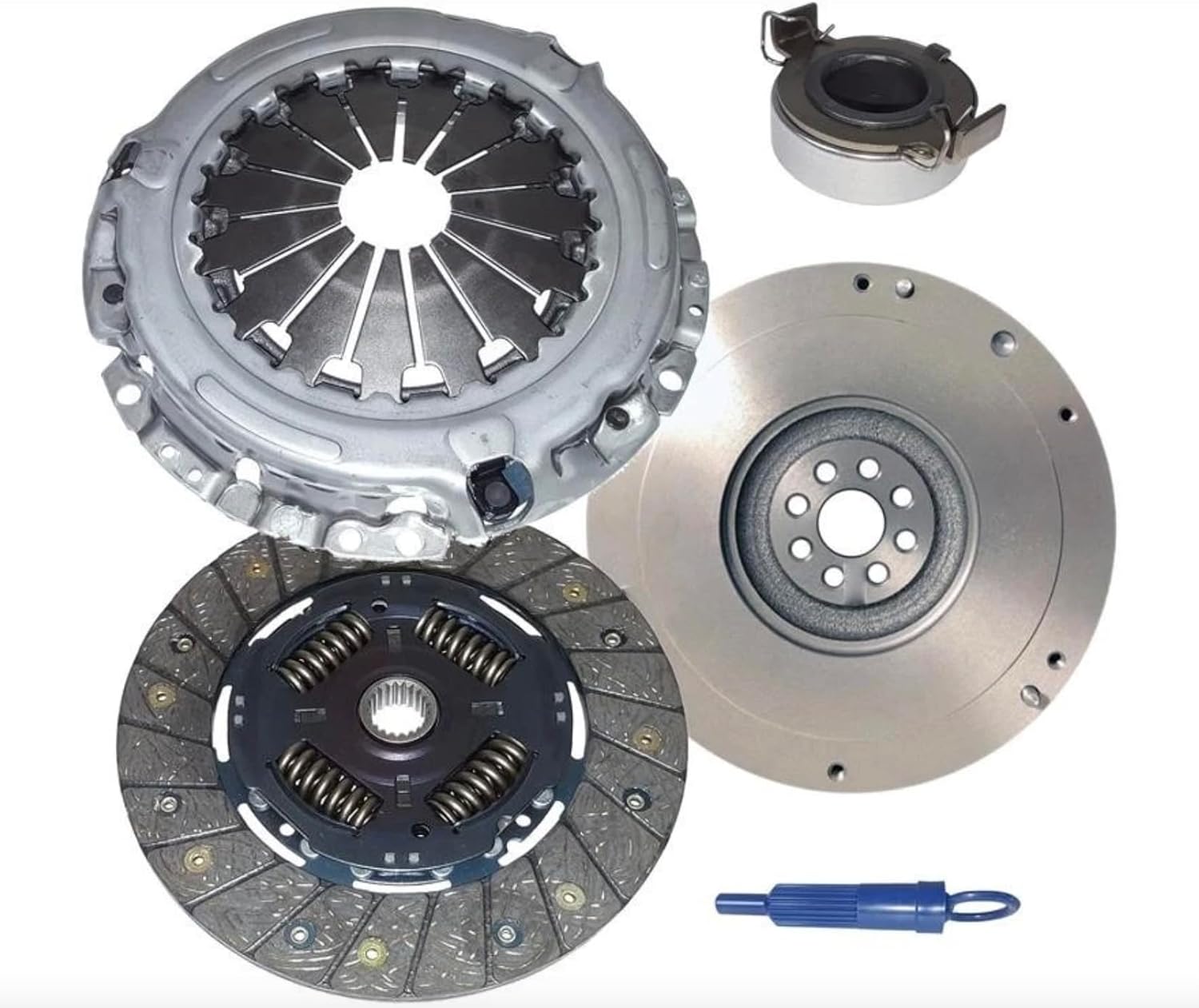 Clutch Kit with Flywheel compatible with Corolla Matrix Vibe Ce Le S Base S Xle Wagono Sedan 4-Door 2009-2013 1.8L 1794CC l4 GAS DOHC Naturally Aspirated, Premium Pressure Plate (16-113FW)
