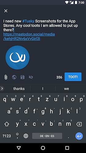 Tusky for Mastodon