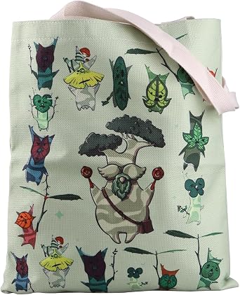 BAUNA The Legend Of Dad Tote Bag Zelda Korok Reusable Grocery Shopping Bag Zelda Shoulder Bag Korok Dad Handbag Gamer Gift