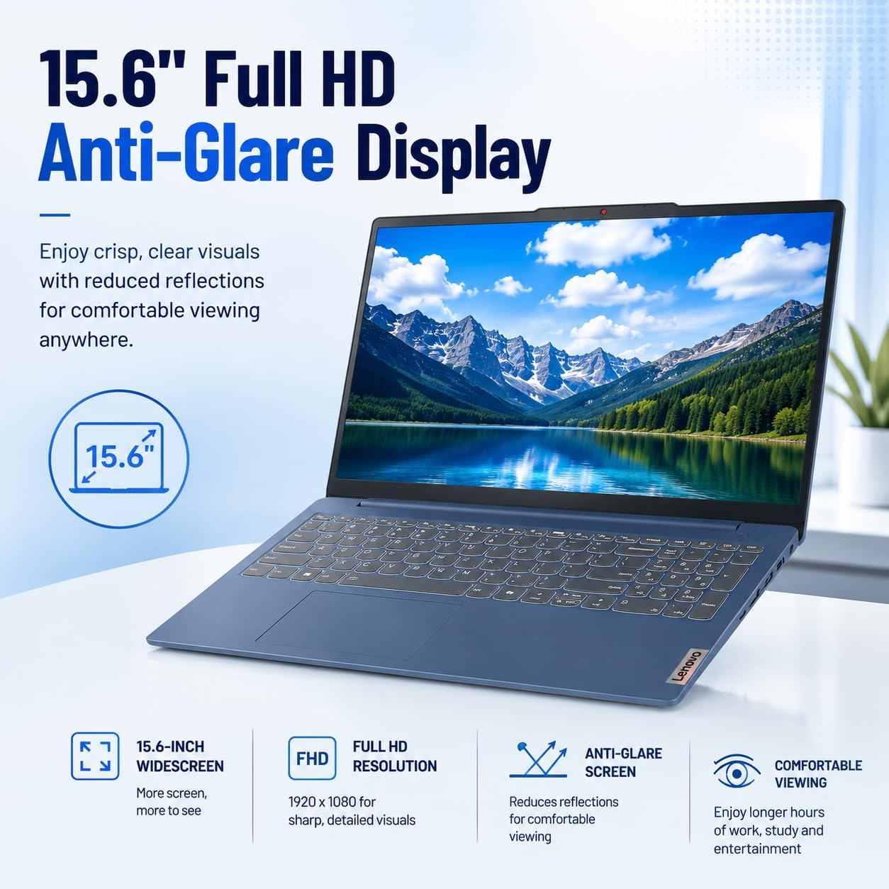 Lenovo IdeaPad Slim 3i, 15.6" FHD Laptop, Quad-Core Intel N150, 8GB DDR5, 128GB Storage, Windows 11 with Microsoft 365, Numeric Keypad, Lightweight image 2