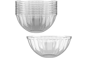 Prestee Clear Plastic Chip Bowls for Parties