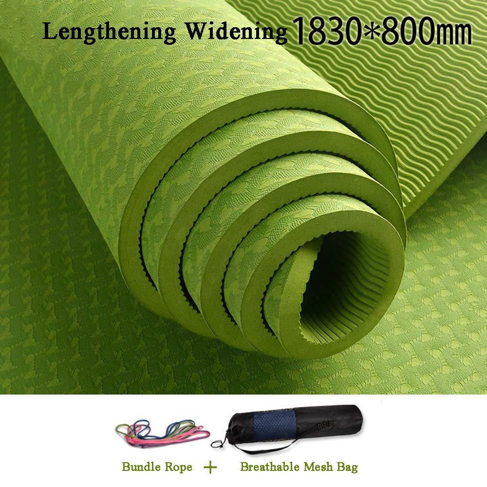 Tappetino Yoga Antiscivolo Premium, 8 mm Ecocompatibile Tappeto Esercizi Fitness per Casa e in Viaggio, Alto Spessore e Densità Memory Foam, Non Tossico Tappetini Palestra, Blue