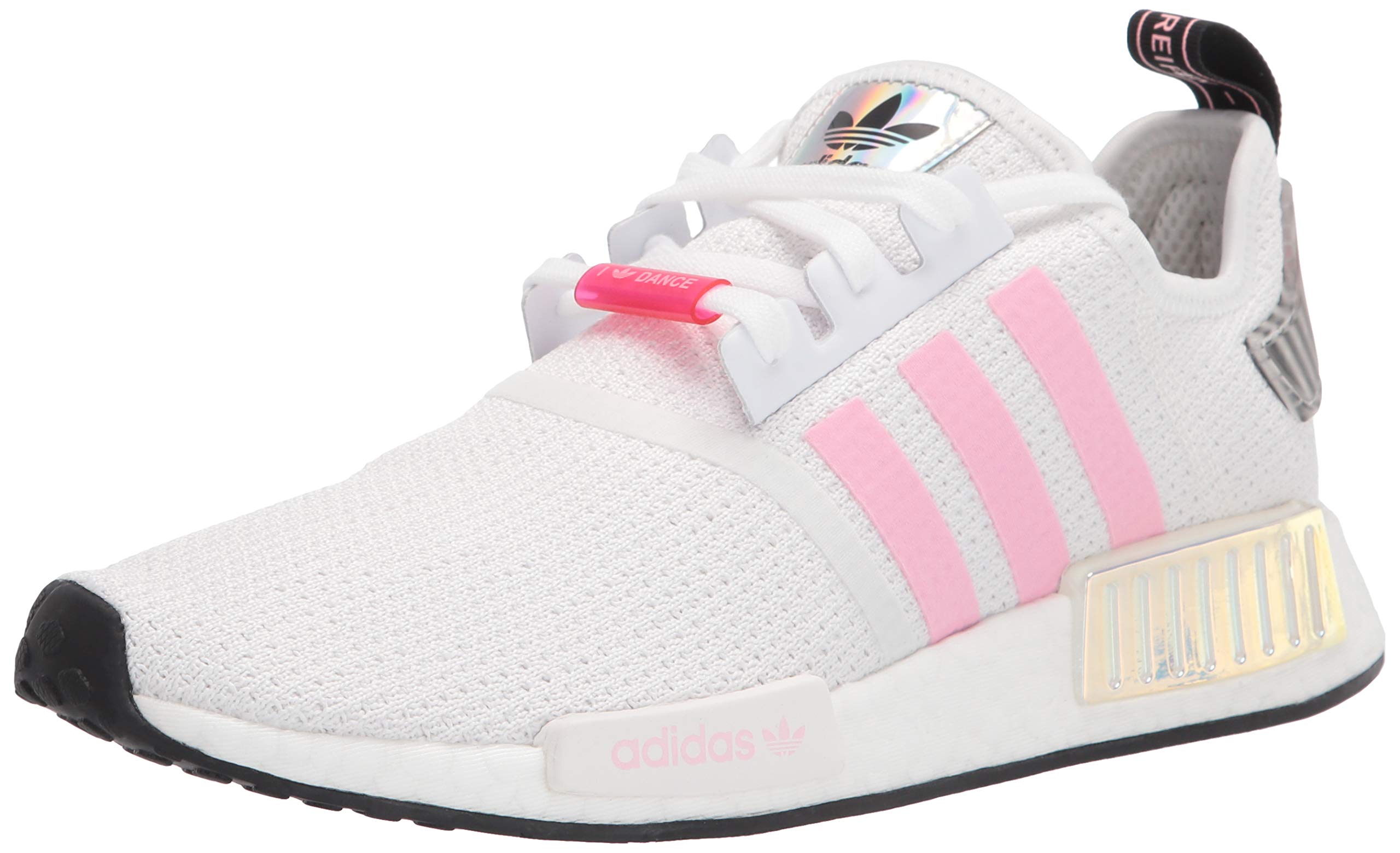 adidas Women's NMD_R1 Sneaker, White/True Pink/Black, 11