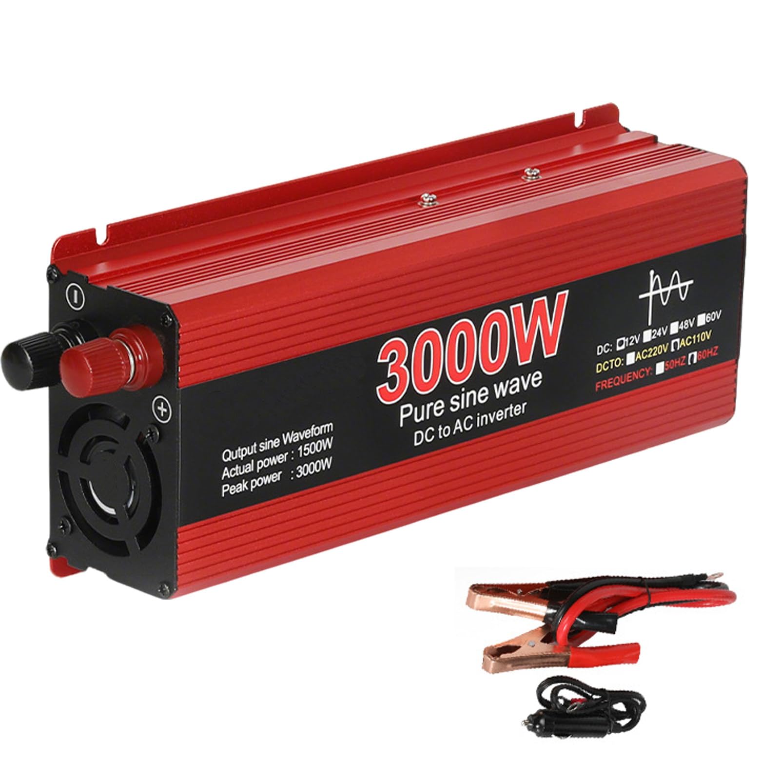 Inversor Solar híbrido MPPT de 1kW/2kW/3kW, inversor de Onda sinusoidal Pura Fuera de la Red, con monitoreo WiFi, Panel máximo de 450 VCC,3000W-12V
