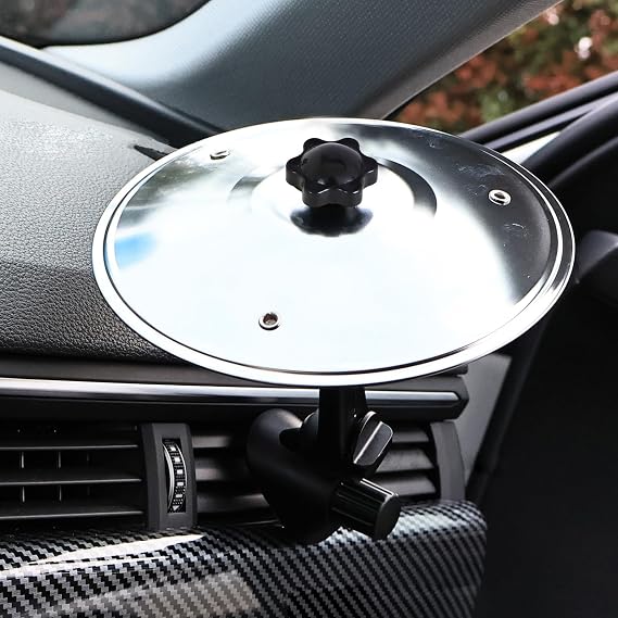 2 x Car Cymbal Cymbals Car Crash Cymbals for Car Crash Cymbal Air Vent 360° Rotatable Suitable for All Vehicle Types (Gold + Silver)