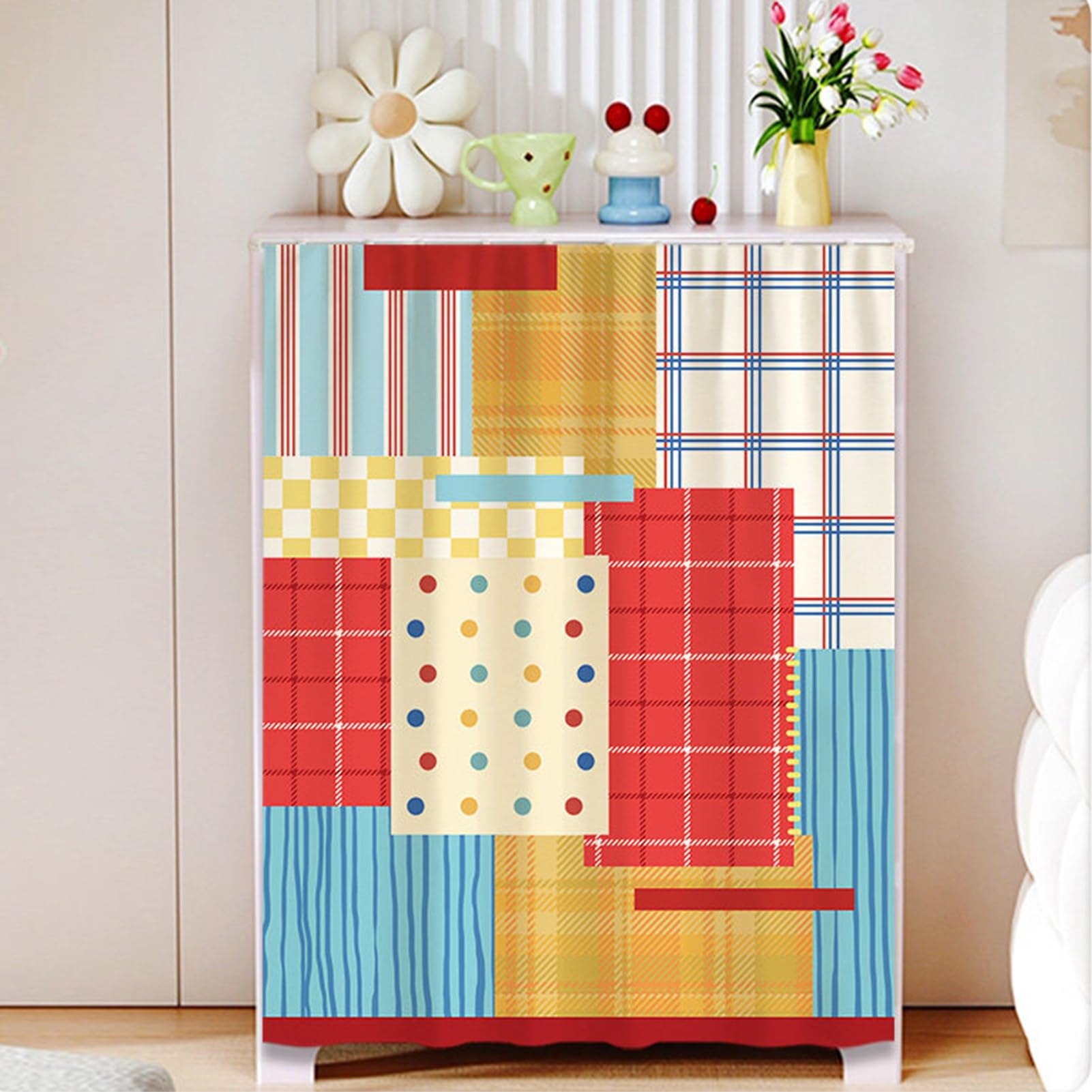 ZZYK Shelf Adhesive Cabinet Hook Curtains for Kitchen