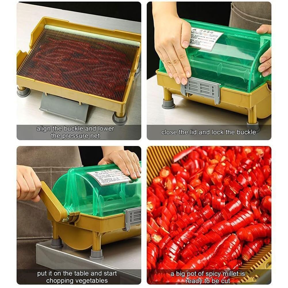 Affetta cipolle manuale commerciale - Tritatutto per verdure con lama in acciaio inox per cipolle, coriandolo e aglio