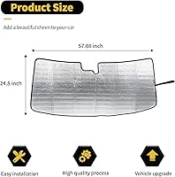 Vista 4 de Parasol para parabrisas, protector térmico para ventana de Chevrolet Camaro 2010-2015