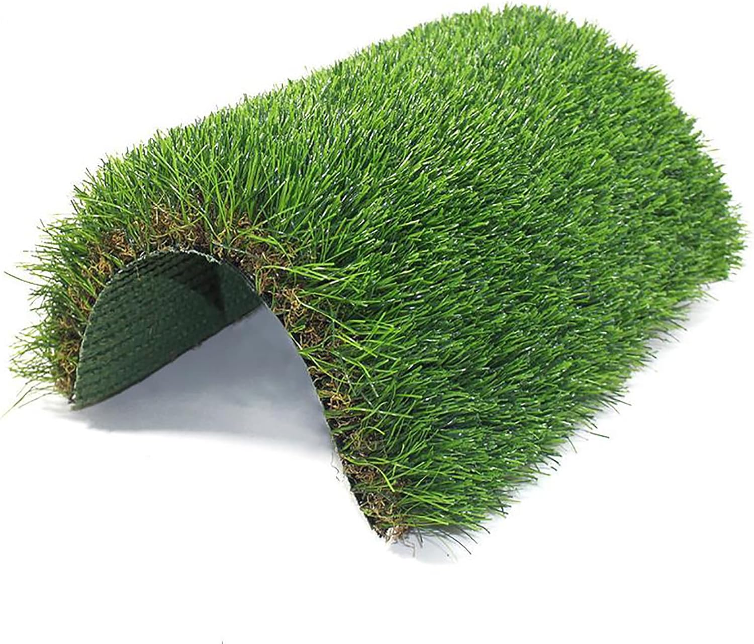 Artificial Grass Carpet, 15mm Dense with Drain Holes, Easy to Clean Garden Lawn Balcony Outdoor Lawn - Light Green (1 * 1m)