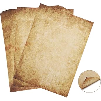 Absofine Old Casanova Writing Paper 60 Sheets of Old Paper DIN A4 Double-Sided 100 g