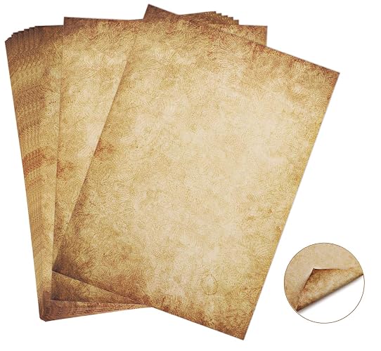 60 Blatt Briefpapier Altes Papier Vintage Absofine Alt Casanova Mittelalterliches Briefpapier DIN A4 Beidseitig 100g - 50 Blatt