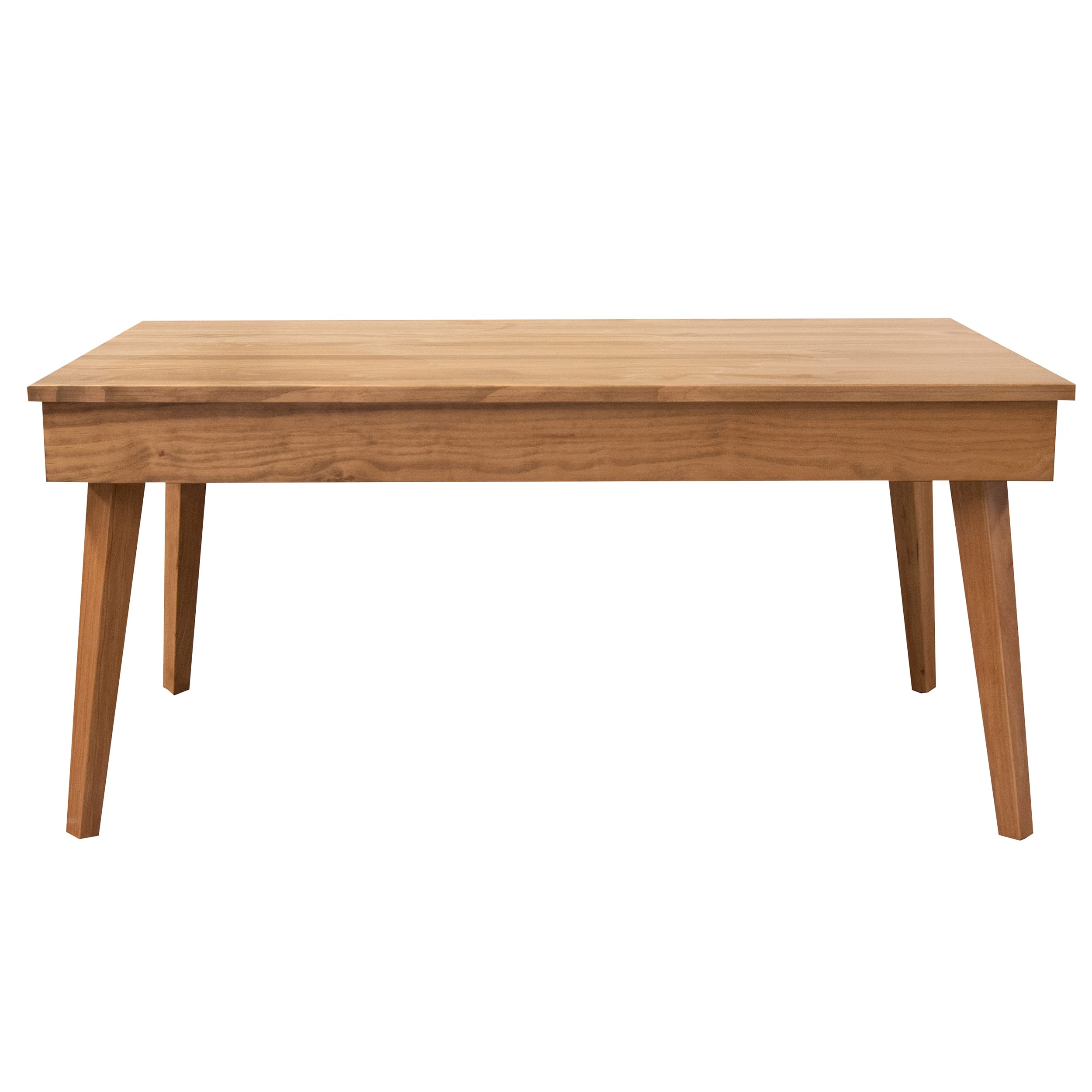LoMasCasa - Mesa de Centro Elevable con Cajón Modelo Karol de Estilo Vintage con Acabado Madera Fabricada en Madera Natural Maciza de Pino con Medidas: 100 x 50 x 47 cm