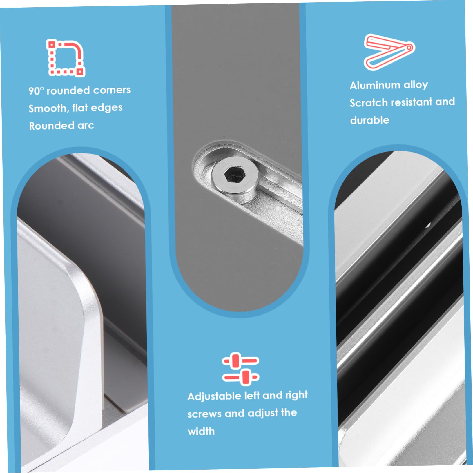 DOITOOL Supporto Verticale per Laptop Doppio Slot Supporto Verticale per Tablet da Scrivania in Lega di Alluminio Regolabile Protezione in Silicone