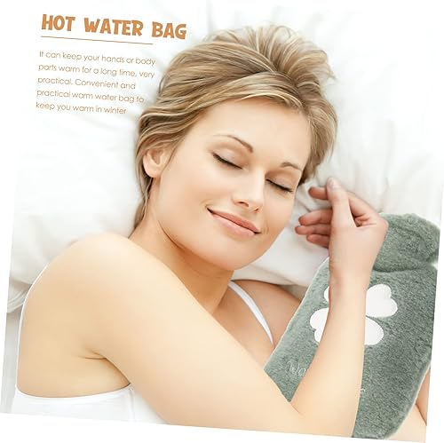 Miniatura 4 de Lurrose Calentadores de manos para calentar botellas de agua caliente, suministros de invierno, botella de agua caliente con tapa, mini botella de