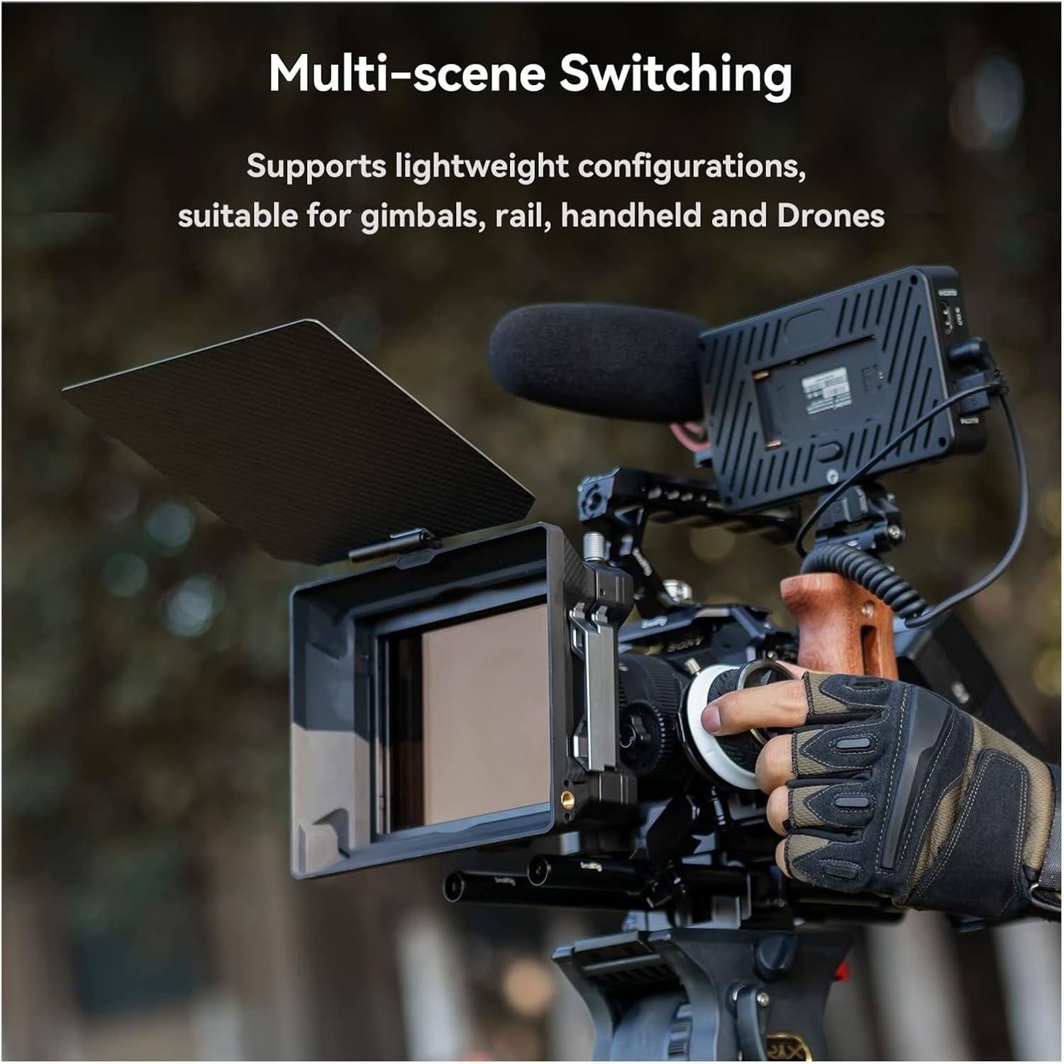 4Pcs 5.65inch Lightweight Multifunctional Modular Matte Box for DSLR Camcorders Filmmaking(VND Filter Kit 3651)