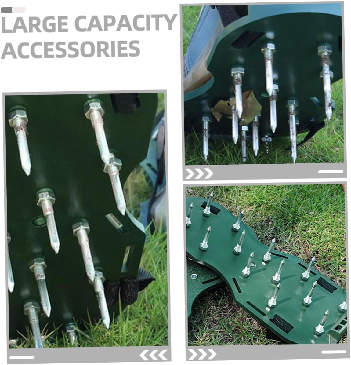 120pcs Lawn Aerator Shoes Metal Spikes Grass Aerating Tools for and Grass for Lawns Gardens and Flower Beds