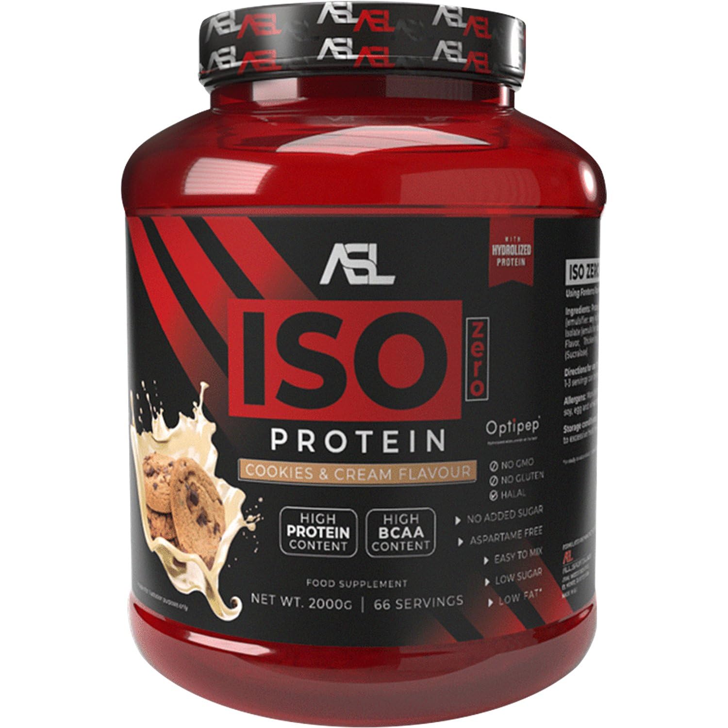 All sports lab Iso Zero - Proteina per biscotti e crema, 2 kg