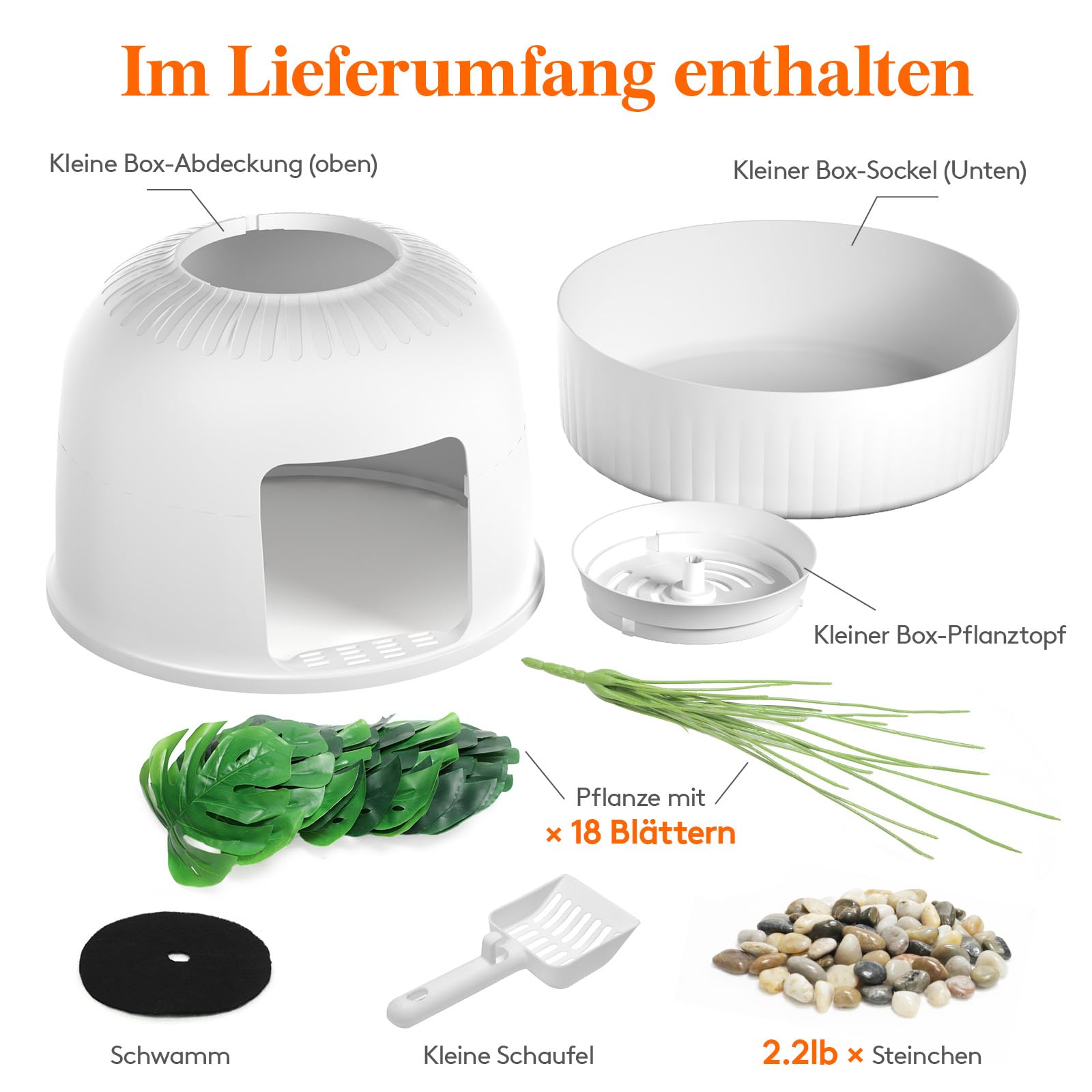Lifewit Katzenklo Blumentopf mit Pflanze & Schaufel, Katzentoilette Weiß | Katzenklo Versteckt, Katzentoilette XXL mit Geruchskontrolle und Kohlefilter, Cat Litter Box with Plant für Wohnzimmer Ecke