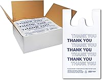 Vista 11 de Bolsas de transporte de camisetas Bagtron, bolsas de plástico desechables con asas para compras y restaurantes, 1/8 barril, 0.51 mils, color negro