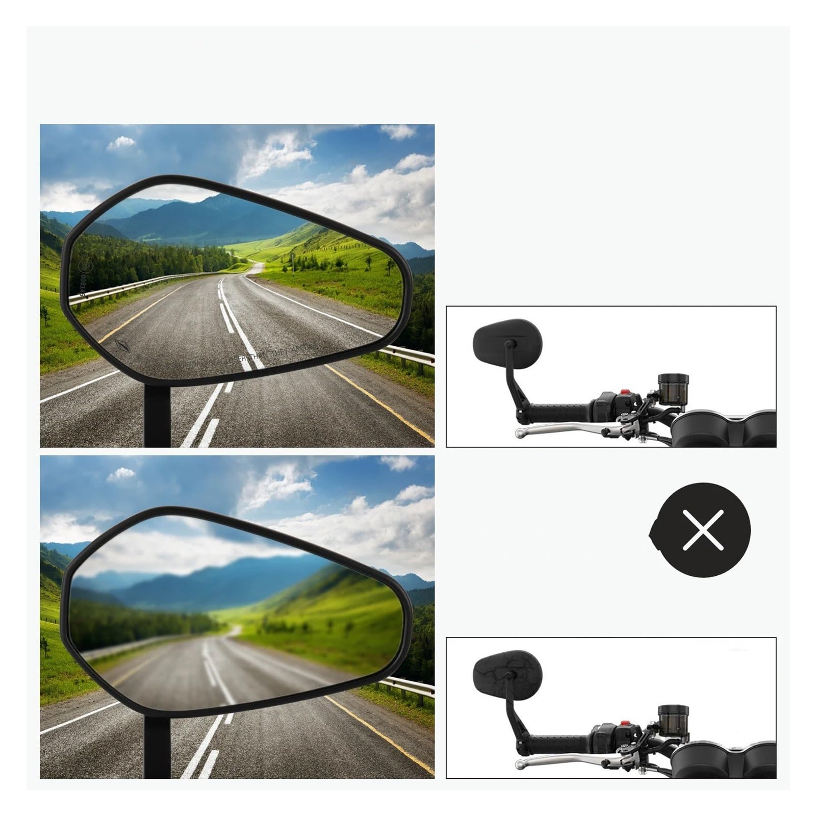Specchietti Moto Motocicletta Moto Scooter Specchietto Retrovisore Specchietti Manubrio Specchietti Retrovisori Ricambi per Motociclette Specchietto Retrovisore