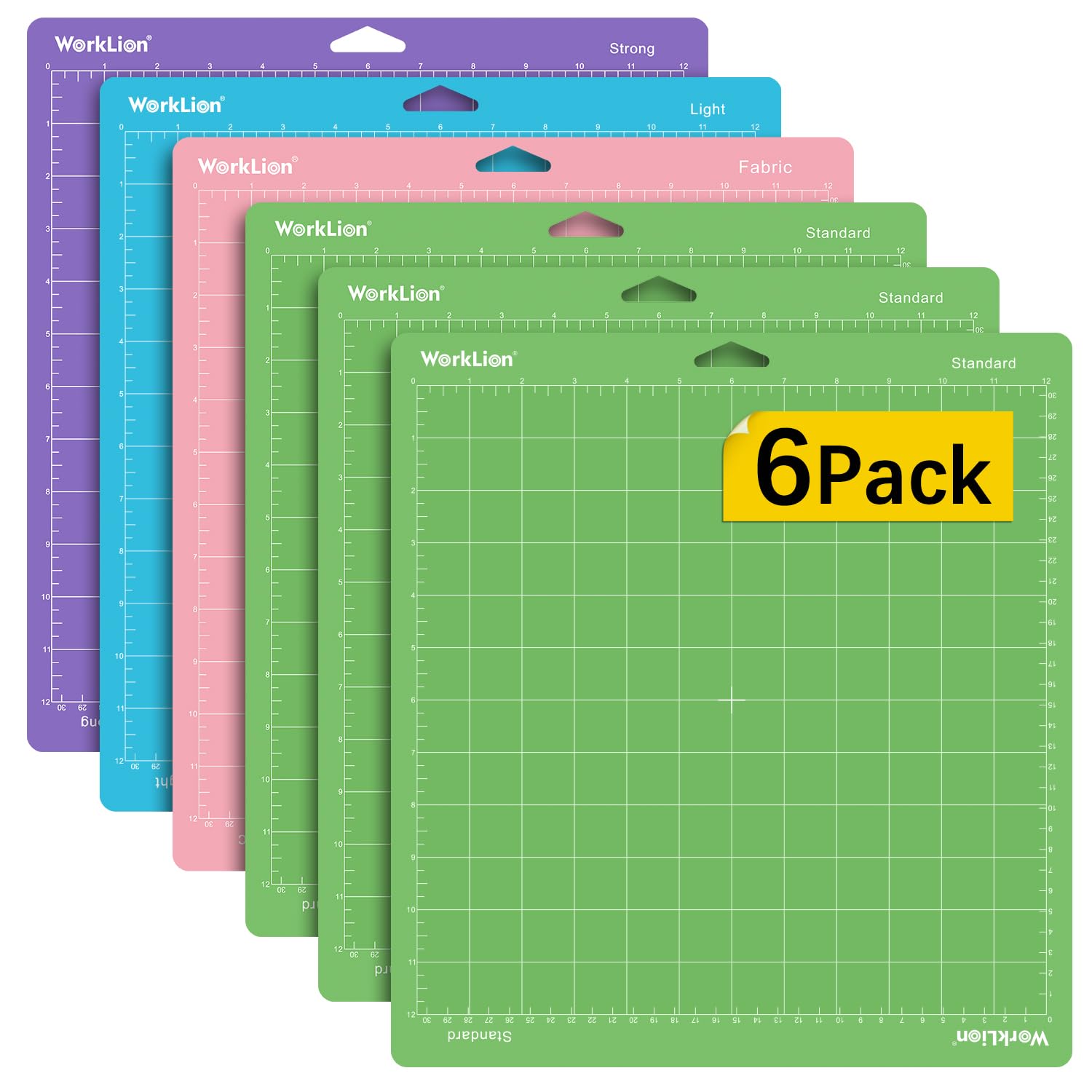 WORKLION Schneidematte 30x30 für Cricut: Explore One/Air/Air 2/Maker Vielzahl klebend rutschfeste strapazierfähige Matte zum Nähen, Quilten und Kunst und Handwerks Schneidematten-Set (Variety)