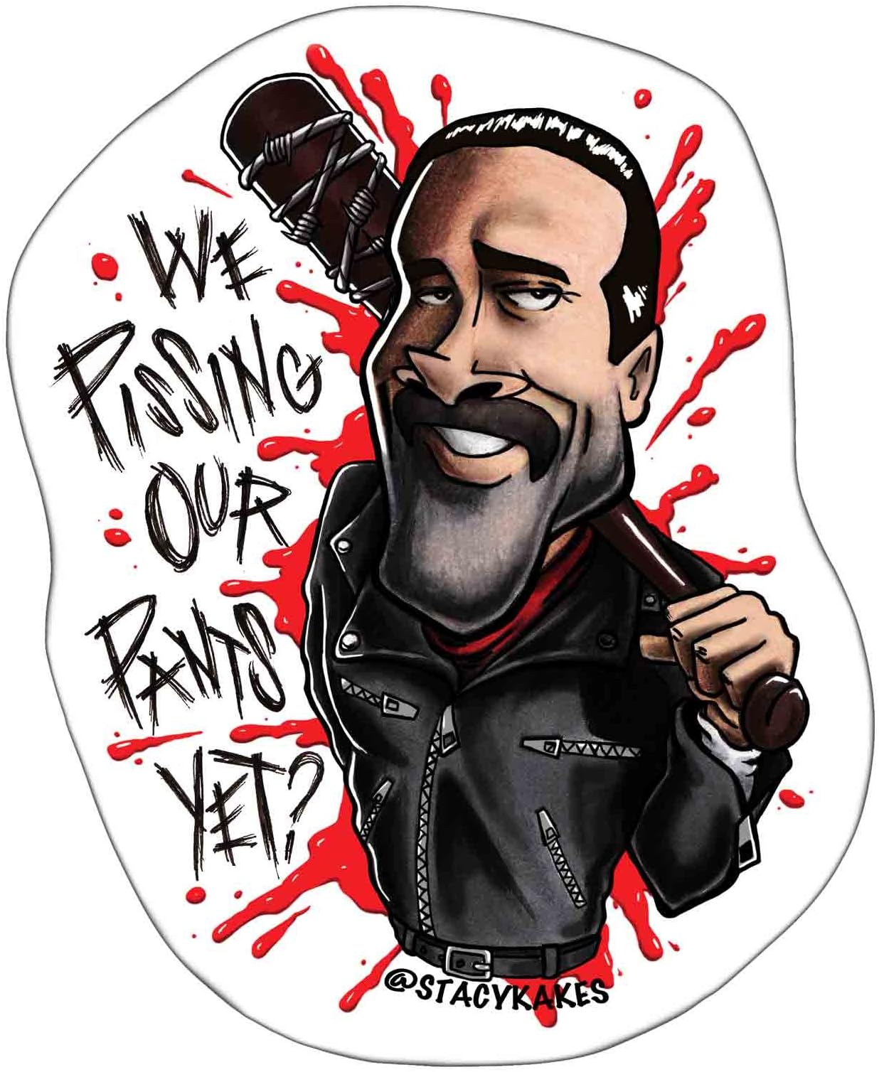Leader of The Saviors, Negan Decal- for Cars, Laptops, and More! - Use Inside or Outside - Sicks to Any Flat Smooth Surface