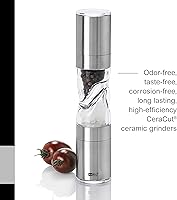 Vista 6 de AdHoc Duomill Pure - Molinillo combinado de sal y pimienta de acero inoxidable, práctico molinillo de sal y pimienta - Acero inoxidable