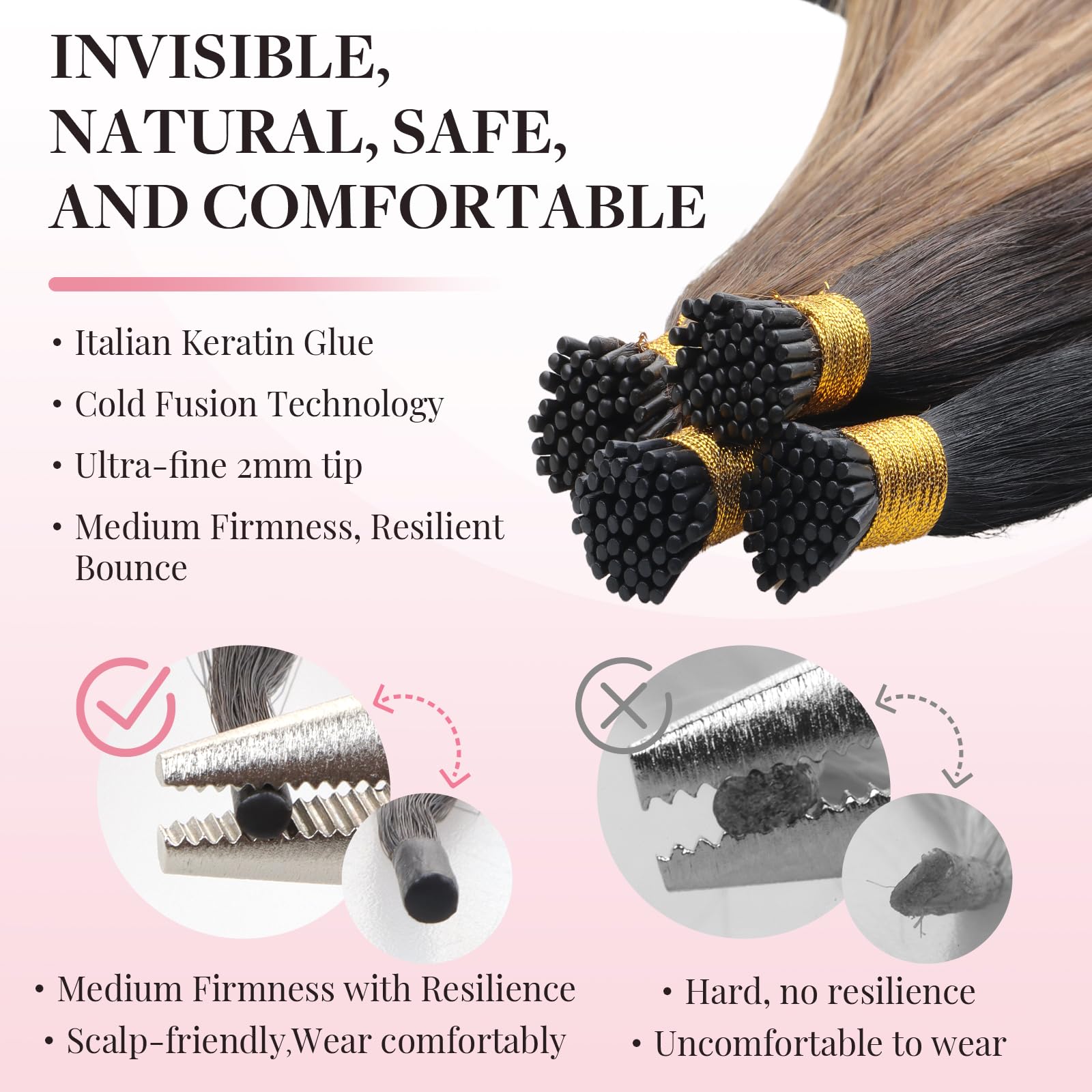Amazon.com : MAXITA I Tip Hair Extensions, 50g/50s 