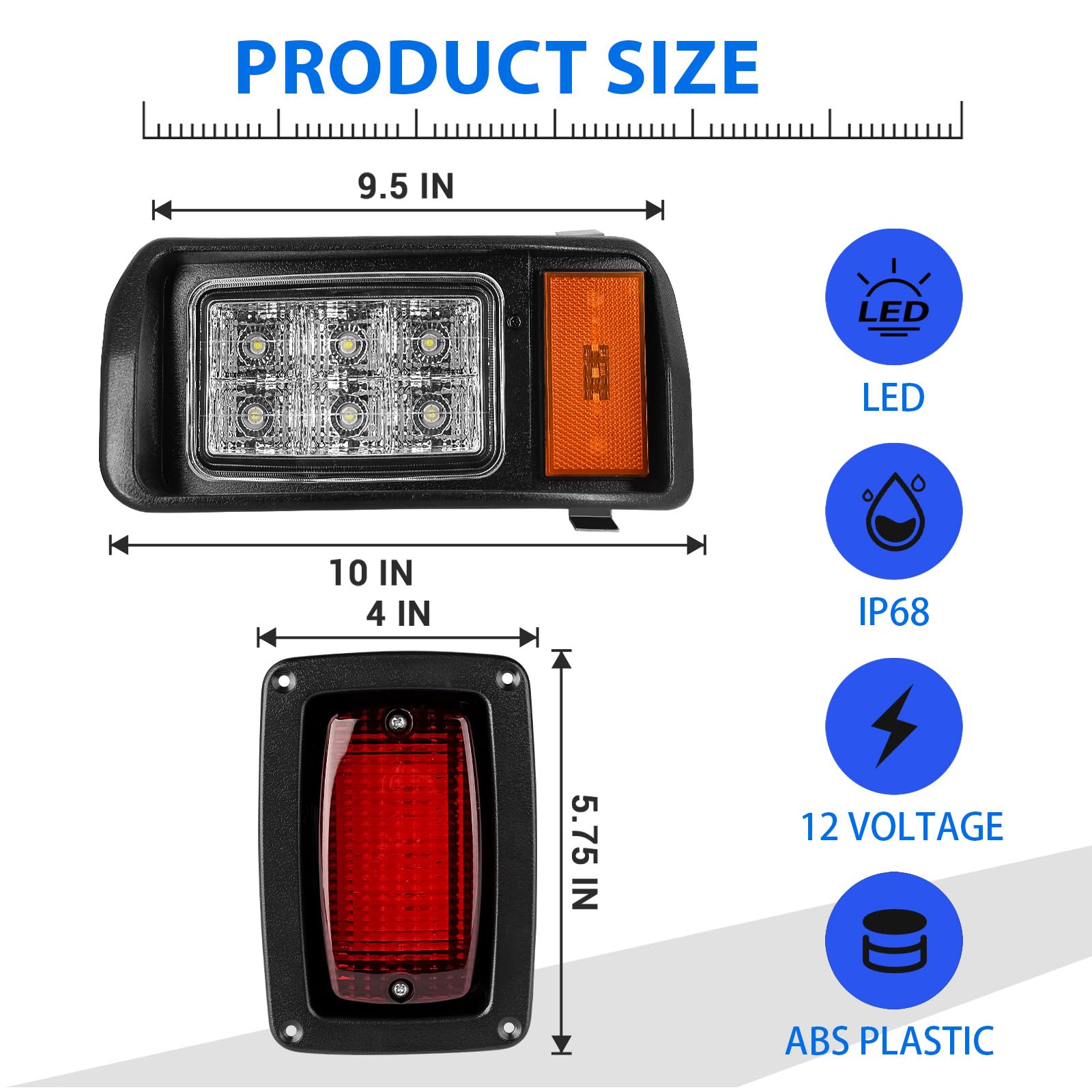 Dr.Acces Club Car DS Headlight & Taillight Kit For 1993 & Up Models – Complete Wiring & Easy Install - View #10