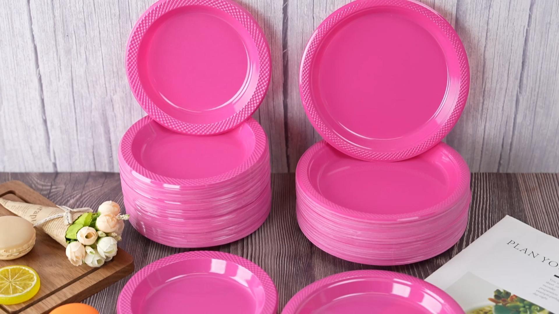 Amazon.com: Kochorie 300 Pack Hot Pink Plates 7