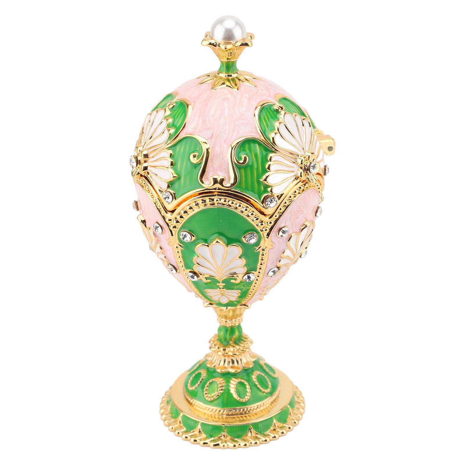 Boîte à bijoux œuf de Fabergé émail décoratif à charnière Asixxsix