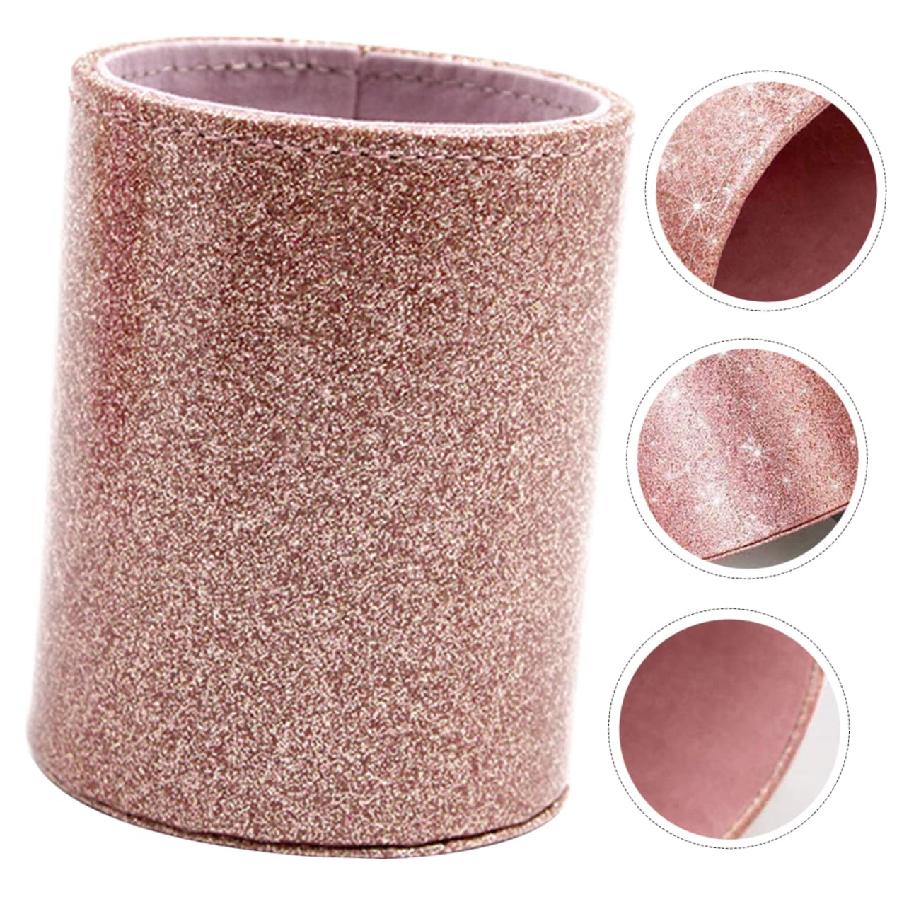 Operitacx 5stücke Glitzer Pu Leder Stiftehalter Für Schreibtisch Praktischer Organizer Für Stifte Pinsel Und Kleine Gegenstände Dekorativer Aufbewahrungseimer Für Büro Und