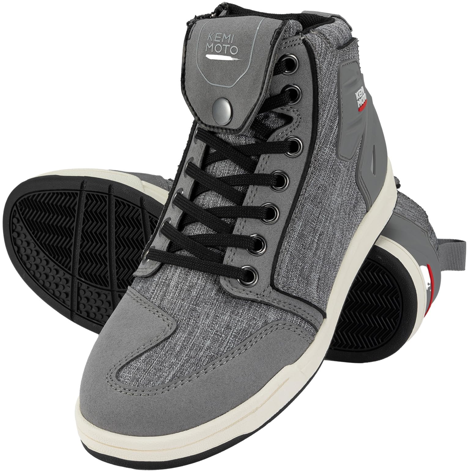 KEMIMOTO Motorcycle Shoes with Thick Heel Protective Gear Casual Anti-slip Street Motorcycle Riding Boots for Men