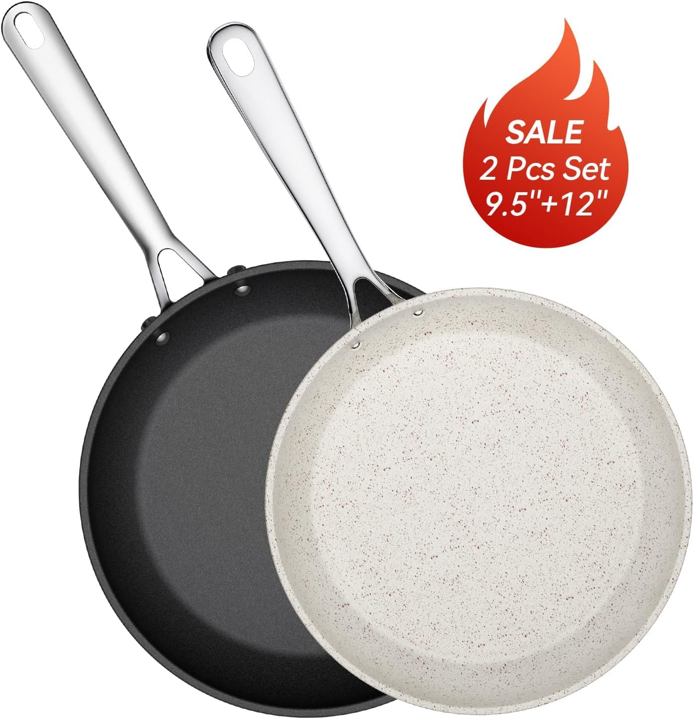 EOE Nonstick Frying Pan Set, Nonstick Frying Pan + Granite