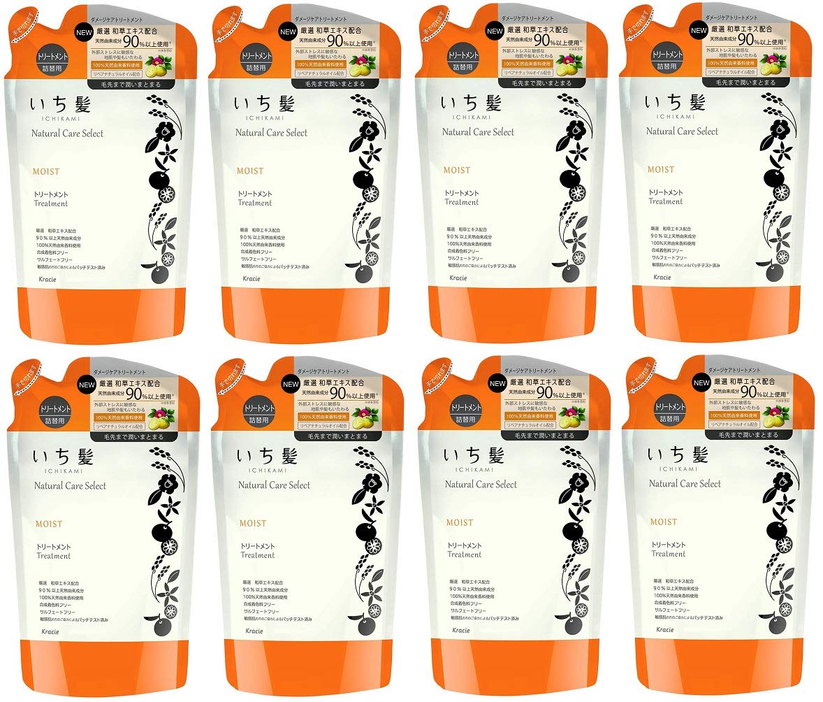 (Bulk purchase) ICHIKAMI Natural Care Select Moist (Moisturizes to the tips of the hair) Treatment refill 340g Citrus floral scent x 8