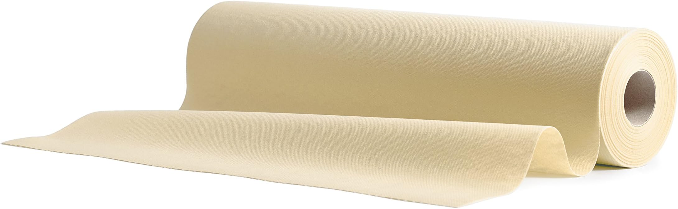 Airlaid table runner, champagne cream beige colour, 24 m roll with perforations for easy trimming. 40 cm x 120 cm - 20 x disposable table runners per roll. High-quality fabric look, for weddings, birthdays, catering, hotels, available in 17 colours
