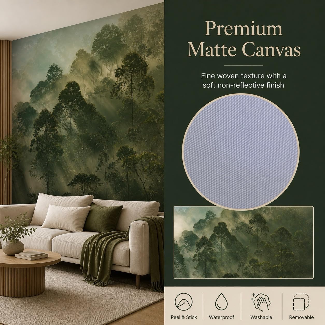 Wall Murals Peel and Stick ，Canvas murals Wallpaper Removable Waterproof Large Wallpaper for Living Room Bedroom (A4, 118×82inch)