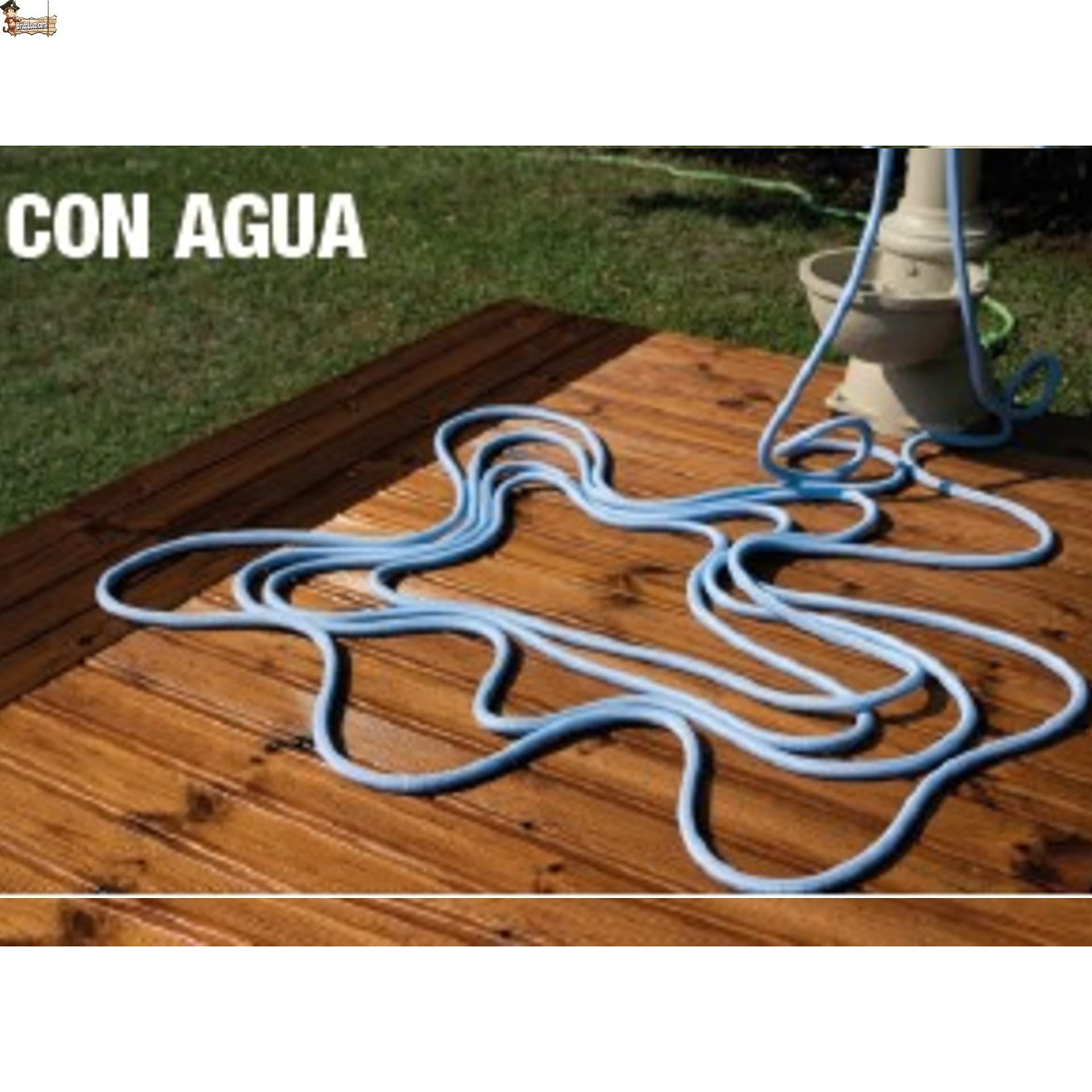 BricoLoco Kit Tubo da Giardino Estensibile Avvolgibile 20 Metri con Pistola 6 getti e 2 Giunti Rapidi Irrigazione Terrazzo Giardino Patio Antitorsione (20)