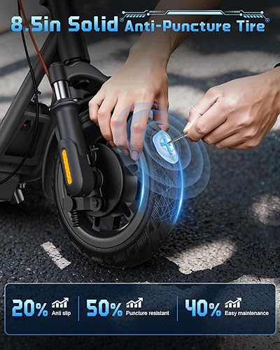 Miniatura 7 de Patinete eléctrico, patinete de 300W con suspensión, 15.5MPH, autonomía de 11 millas, batería de 7500mAh, conducción cómoda, plataforma ensanchada