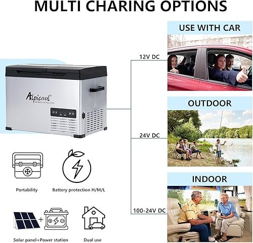 Miniatura 6 de Alpicool CHS55 Refrigerador de doble control de temperatura de 12 voltios, refrigerador portátil de 42 cuartos de galón (-4F  68F) para camión, RV,