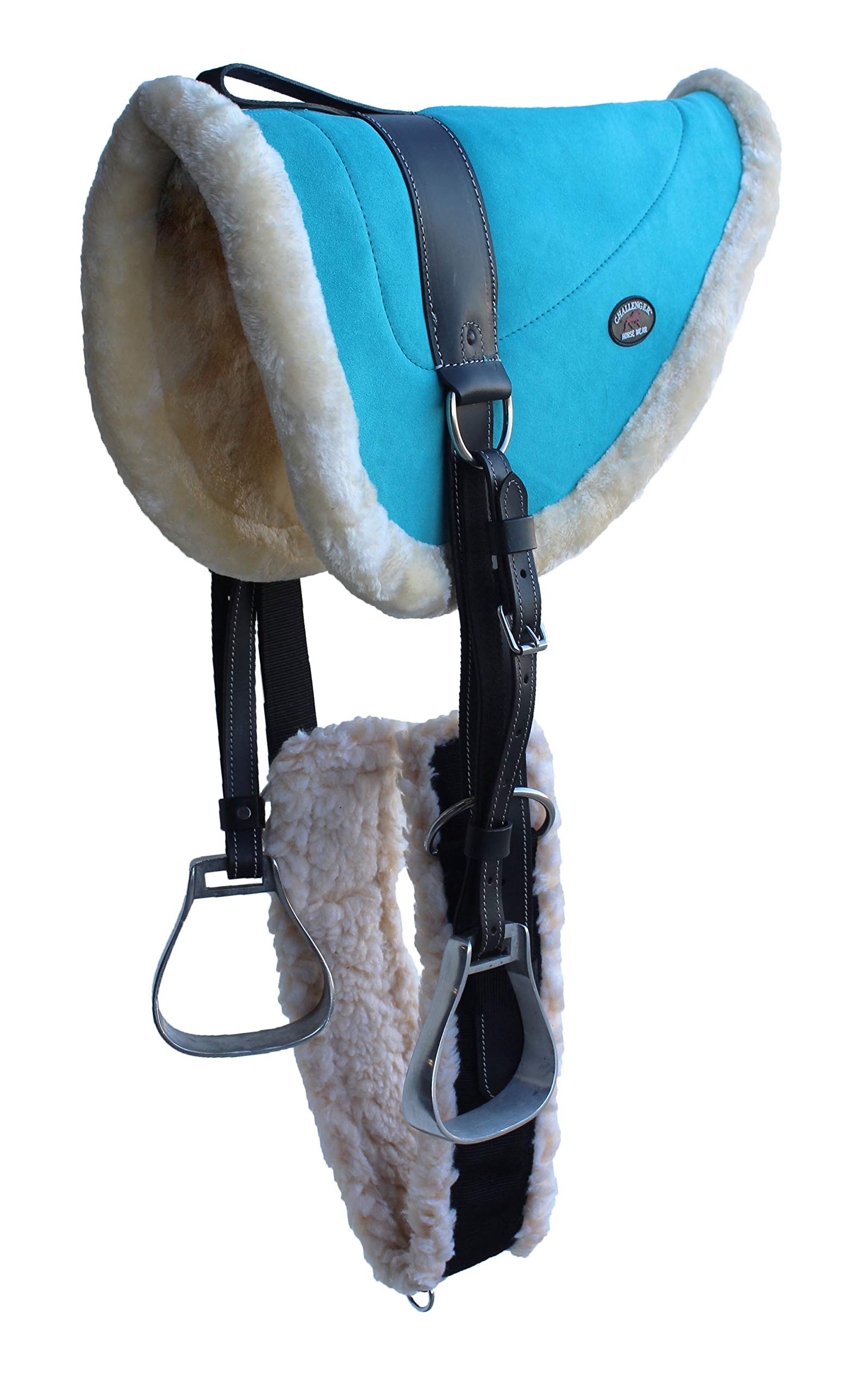 Caballo occidental Inglés silla de montar Piel de ante turquesa Anillo de Thor Equine TEBPS 39139