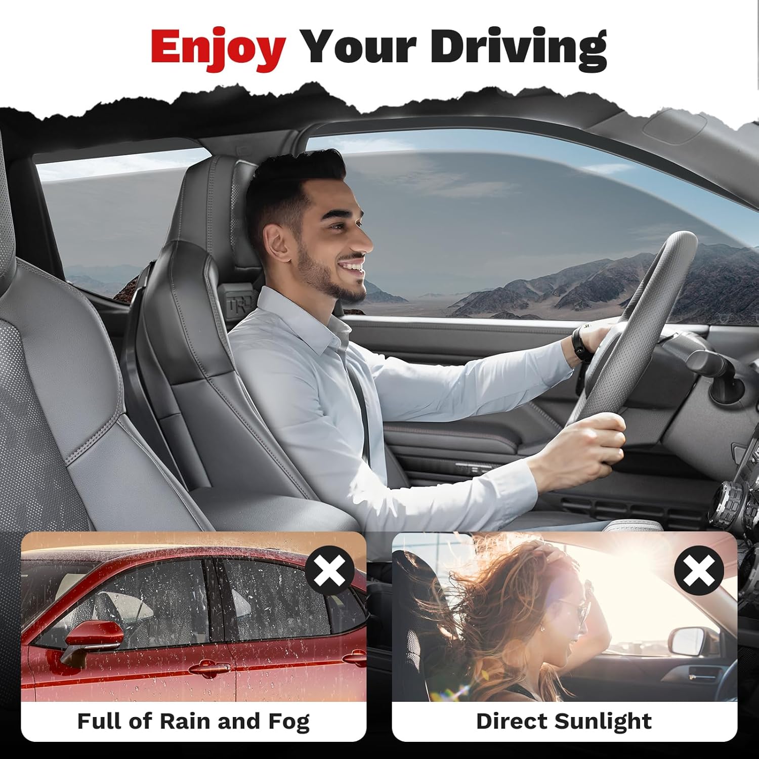 Window Visors Rain Guards for 2025 2026 Toyota Camry Accessories, Outside-Mount Tape-On Side Window Wind Deflectors Vent Visors Shades Rainproof 4PCS