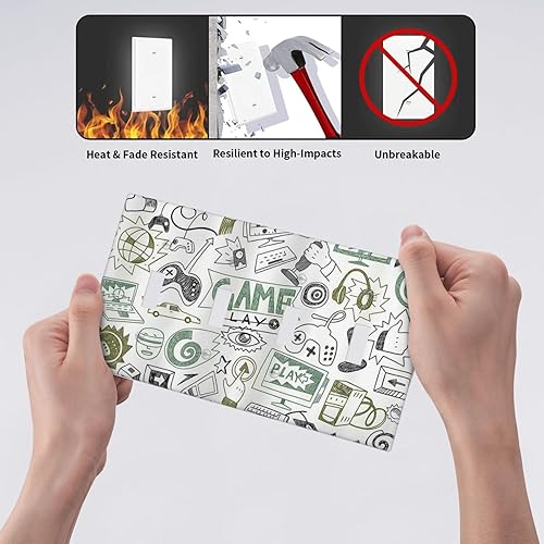 Vista 1106 de Cubiertas decorativas de salida de estrella de mar playera, tablero de madera azul de concha de mar de 1 banda, decoración individual GFCI, placa