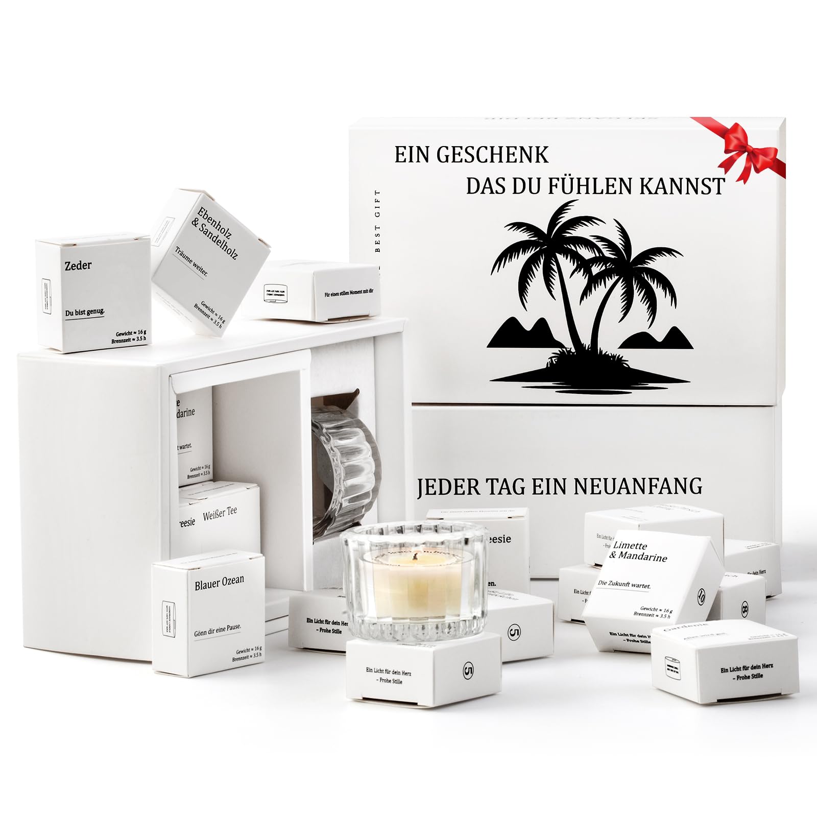 Arbolisse Geschenke für Frauen Duftkerzen Geschenkset 12 Stück- Verborgene Botschaft erscheint beim Abbrennen-Geburtstagsgeschenk für Frauen, Valentinstag Geschenke für Sie, Beste Freundin Geschenk