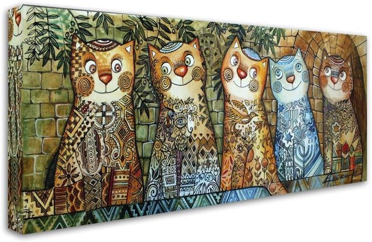 Colorful Cats of Israel Canvas Art, 15x20
