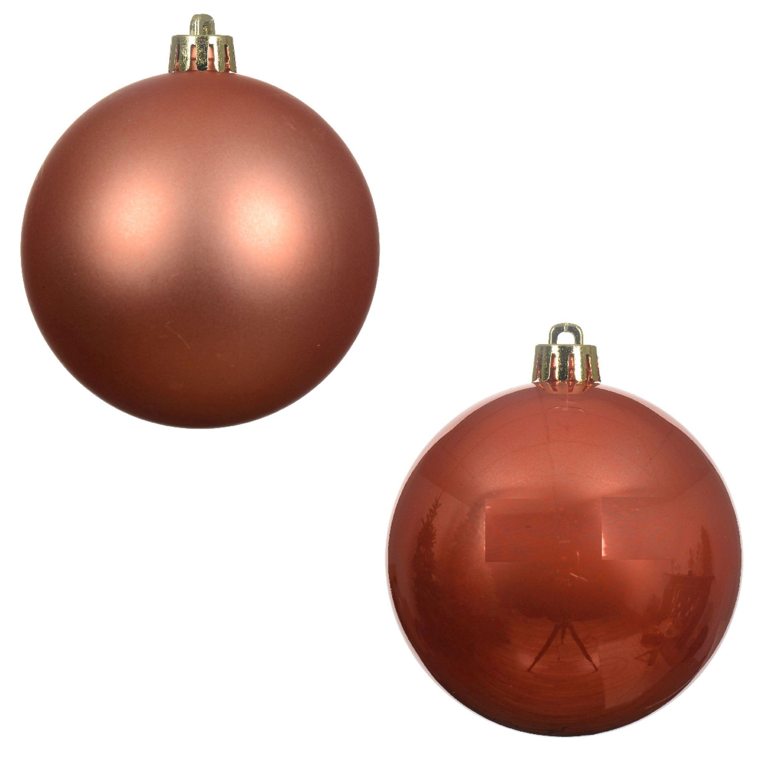 Shop4allsorts Spiced Pumpkin 48 Orange Christmas Baubles - Baubles Christmas Decorations - Christmas Tree Hanging Ornament - 60Mm 6Cm Baubles - Matte Shiny Set - Autumn Halloween Baubles.