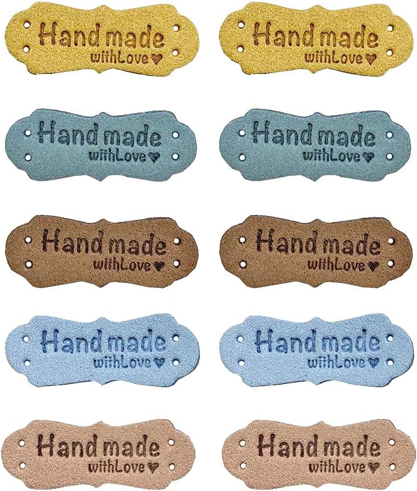 Produktbild von STOBOK 100stücke Handmade Pu Leder Etiketten Für Kleidung Hüte Und