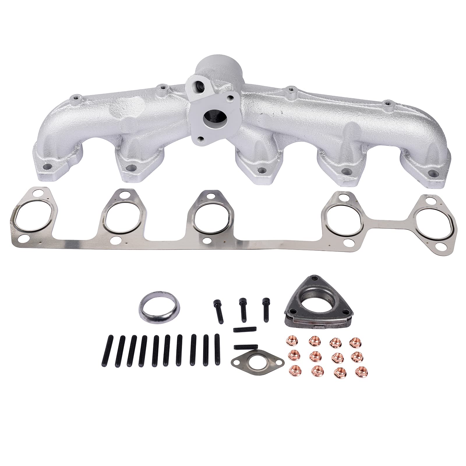 Collettore di scarico + guarnizione compatibile con Mul-tivan T5 T0uareg 2.5 TDI BNZ BPC BPE BPD 070253031F