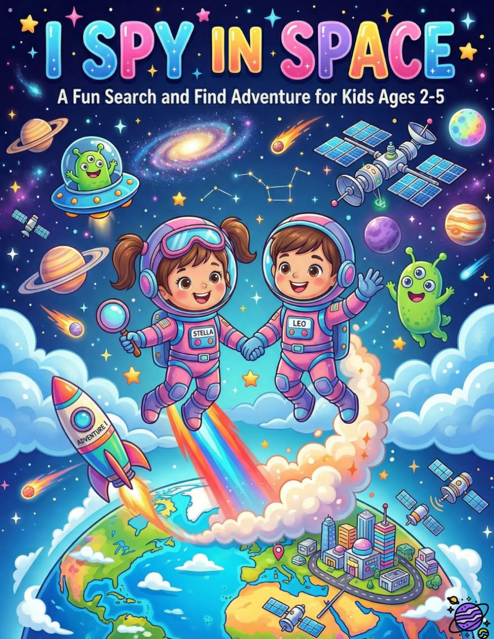 I Spy in Space: Search and Find Book for Kids Ages 2–5 | Fun Counting Game with Rockets, Planets, Astronauts & Aliens